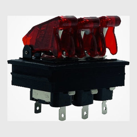 Boosted International Coin Pocket - LED Toggle Switch Kit (Silvia S15 200SX 00-03) - Triple Switch Kit (Steering Column)