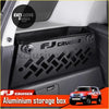 Large capacity black aluminum left trunk storage box with diamond pattern and fj cruiser branding for toyota fj cruiser