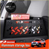 Black aluminum large-capacity left trunk storage box with red silver cutouts branded fj cruiser for toyota fj cruiser