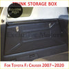 Large-capacity black plastic trunk storage box with silver latches and textured surface for toyota fj cruiser