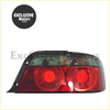Red led and crystal taillight set with circular bulb design and clear lens housing for toyota chaser jzx100 gx100 lx100 back side