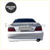 White aftermarket rear spoiler for honda accord with sleek aerodynamic design shown from the back side