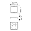 LED Autolamps Reversing LED Lamp 12/24V White w/Bracket &
