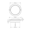 LED Autolamps Indicator Lamp Clear Round 130mm 12-24V