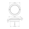 LED Autolamps Indicator Lamp Clear Round 130mm 12V 102AC