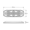 LED Autolamps Amber Emergency Lamp SAE J595 Class 1 89mm