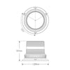 LED Autolamps Beacon Light LED Magenta IP67 11/30V 128MGM