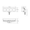 LED Autolamps 12W Flood Lamp with White Base 13040WM