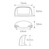 LED Autolamps Licence Plate Lamp with Black Bracket and