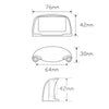 LED Autolamps Licence Plate Lamp with Black Bracket and