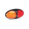 LED Autolamps Side Marker with Black Bezel Red/Amber
