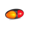 LED Autolamps Side Marker with Black Bezel Red/Amber
