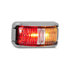 LED Autolamps Side Marker with Chrome Base Red/Amber