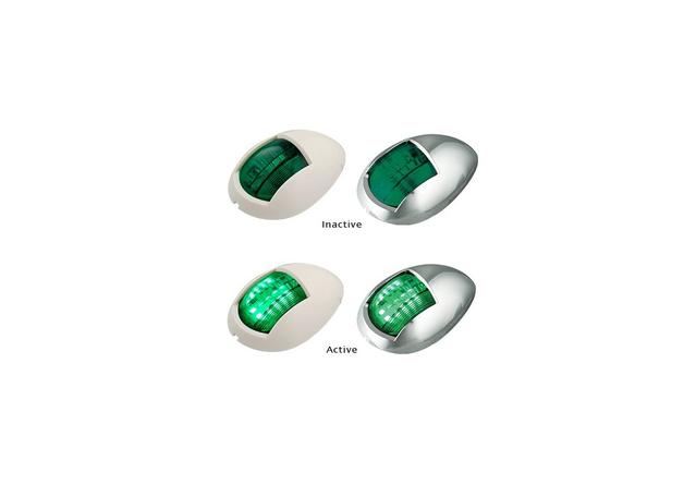 LED Autolamps Starboard Navigation Lamp with Chrome