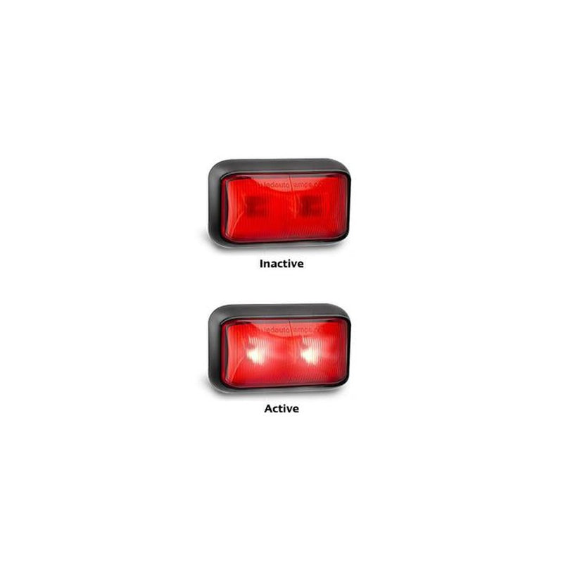 LED Autolamps Rear Marker with 3m Cable Red 58x35x21mm