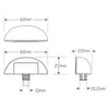 LED Autolamps Licence Plate Lamp with Black Base