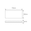 LED Autolamps Reflector White 70mmx30x6mm Rectangular
