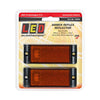 LED Autolamps Reflector Amber w/Mounting Bracket (Pack of
