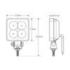 LED Autolamps Flood Lamp/Reverse Lamp 9/30V 12W Blister