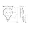LED Autolamps Work/Reverse Lamp Round 12/24V 12W 7512BM