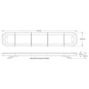 LED Autolamps Emergency Light Bar Amber LED with Clear
