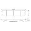 LED Autolamps Emergency Light Bar Amber LED with Clear