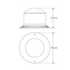 LED Autolamps Amber Beacon Light Amber Lens IP67 10/48V