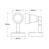 LED Autolamps Reading Lamp Silver with USB 140 Effective