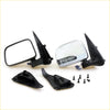 Black and chrome led door mirror with integrated turn signal strip for toyota hilux 4wd 1997-2005 seen from side