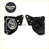Black plastic led fog light assemblies with clear glass lenses for toyota hiace commuter 2014 to 2016