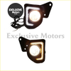 Black plastic led fog light assemblies with white and amber led accent rings for toyota hiace commuter 2014-2016