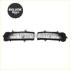 Black plastic led fog lights with clear lens and mounting brackets for toyota land cruiser prado 2009-2017