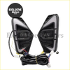 Black and silver led daytime running lights with sleek angular design for nissan navara np300 frontier 2020+ fog lights x 2