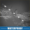 A sleek black waterproof led grille light strip with bright bulbs and bracket for toyota tundra 2014-2020
