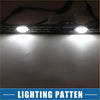 Black led grille light panel with two bright white oval lights mounted on slotted metal bracket for toyota tundra