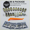 Set of led interior light bulbs for mitsubishi outlander pajero montero with yellowish white diodes in various shapes