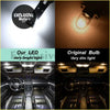 Led interior light bulb kit for toyota soarer z10 z20 z30 emitting bright white light compared to original dim glow
