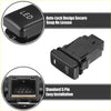 Black plastic led car switch with auto-lock and 5-pin connector for toyota alphard anh10 2002-2008 back side