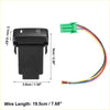Black plastic led switch with integrated wiring and green connector for toyota alphard anh10 2002-2008 back side