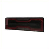 Red and black rectangular led tub tray tail lights with a sleek modern design for vehicle rear use in a pair