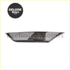 Clear plastic led turn signal for nissan gtr r35 with sleek angular design and metallic trim