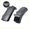 Black chrome finished motorcycle fender covers with sleek curved design and mounting hardware for mitsubishi pajero led turn signal mirror indicator