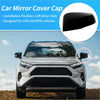Left car mirror cover cap for toyota rav4 2019-2025 black glossy replacement for left driver side mirror showing back side