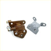 Brown and gray metal left door hinges with spring-loaded mechanism for isuzu faster kb bedford kb 1980-1988
