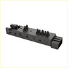 Black plastic automotive electrical connector with multiple ports on the back side for left driver side 10 way power seat switch ford f150 explorer