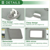 Gray fabric left driver side sun visor for toyota 4runner with white rotating interface and built in mirror