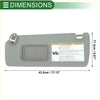 Left driver side sun visor for toyota 4runner 2010-2023 in gray fabric with molded plastic bracket and storage compartment