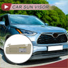 Beige plastic left driver side sun visor for toyota highlander 2010-2013 with built-in storage compartment and clip