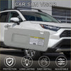 Gray plastic left driver side sun visor with mirror and storage compartment for toyota rav4 2013-2018