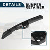 Left front bumper retainer bracket for toyota hilux made of black plastic with molded design and mounting holes